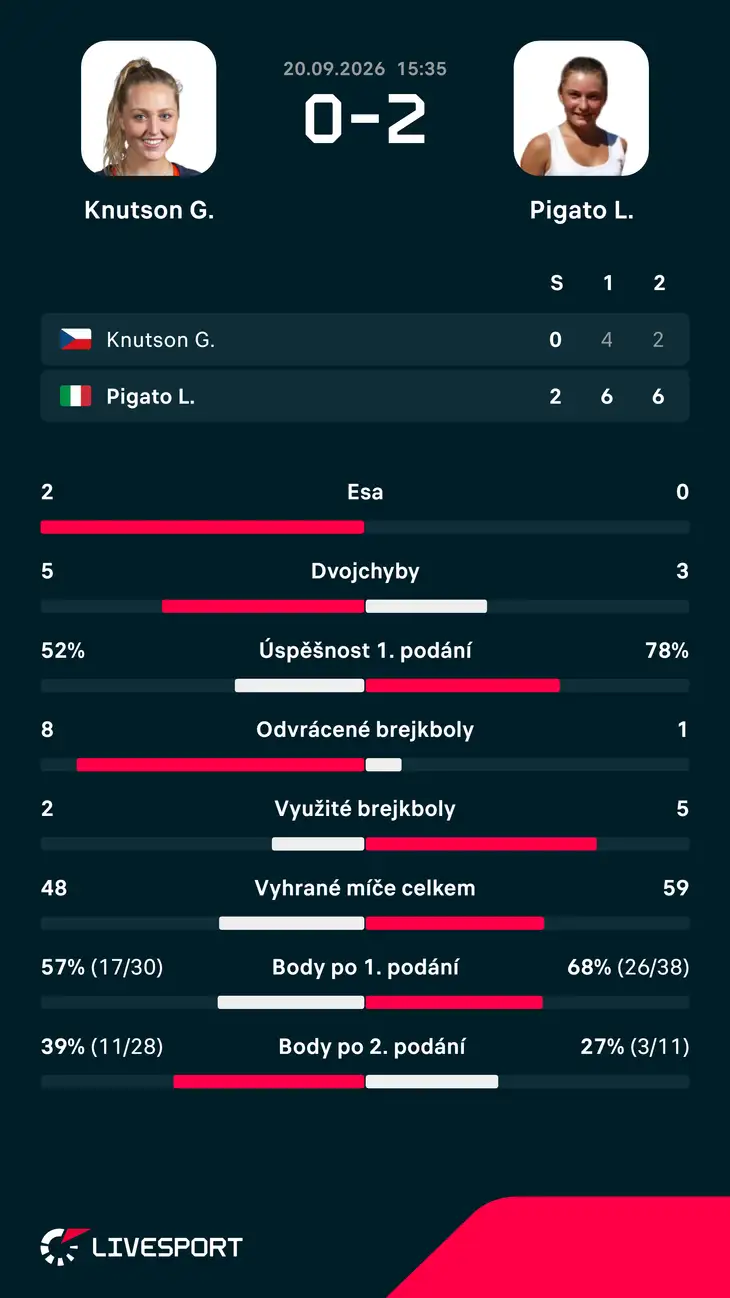 Statistiky zápasu.
