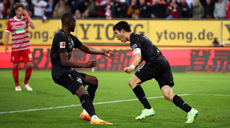 Vào! Wataru Endo (VfB Stuttgart) dễ dàng đệm bóng vào lưới trống từ một cự ly gần, sau khi một cú sút đã đập vào một người hậu vệ và quả bóng bật ra. Tỉ số là 1:1.