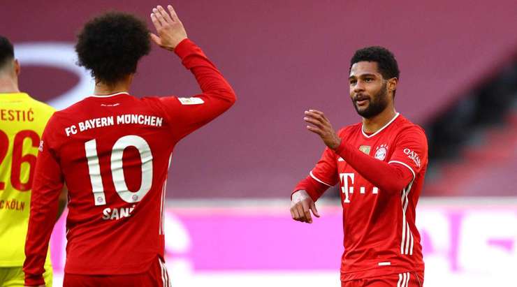 Vào! Leon Goretzka kiến tạo bằng một đường căng ngang tuyệt đẹp vào vòng cấm, và Serge Gnabry (Bayern Munich) cũng hoàn thành tốt phần việc của mình bằng một cú đánh đầu từ cự ly gần về phía bên trái khung thành. Tỉ số là 5:1.