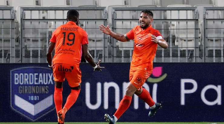 Vào! Sau khi nhận một đường chuyền tốt, Andy Delort (Montpellier) tung một cú sút đi thẳng vào góc thấp bên phải khung thành. Một tình huống phối hợp đồng đội tuyệt vời!