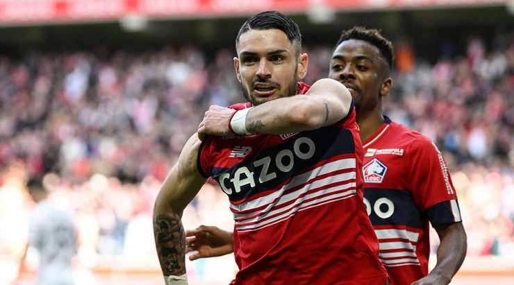 Remy Cabella (Lille) đón bóng bật ra trong vòng 5m50 và đánh đầu. Pha dứt điểm của anh đã đưa được bóng vào sát phía trong cột dọc bên phải, và vì vậy, tỉ số đã được nâng lên 2:1.