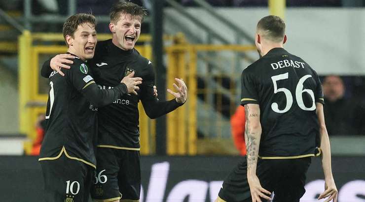 Francis Amuzu thực hiện một đường chuyền về phía Anders Dreyer (Anderlecht), người kết thúc nó với một cú sút xa không tưởng. Bóng đi thẳng vào nóc lưới trong sự ngỡ ngàng của thủ môn. Tỉ số bây giờ là 1:1.