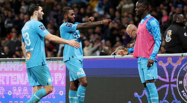 Một nỗ lực cá nhân đáng kinh ngạc của Nuno Tavares (Marseille) kết thúc với một cú sút từ trong vòng cấm. Cầu thủ này đưa bóng đi hiểm hóc vào góc thấp bên trái và thay đổi tỉ số thành 1:3. Thủ môn Maxime Dupe đã không thể làm được gì.