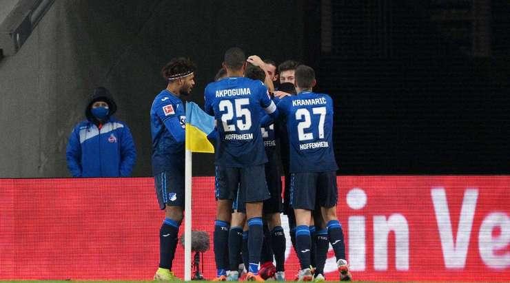 Một đường chuyền bổng hoàn hảo từ David Raum tìm đến Stefan Posch (Hoffenheim), người đã nhảy cao nhất và đánh đầu từ cự li gần vào góc thấp bên phải khung thành. Pha dứt điểm có lực và đủ chính xác để hoàn toàn loại bỏ thủ môn Marvin Schwabe. Tỉ số bây giờ là: 0:1.