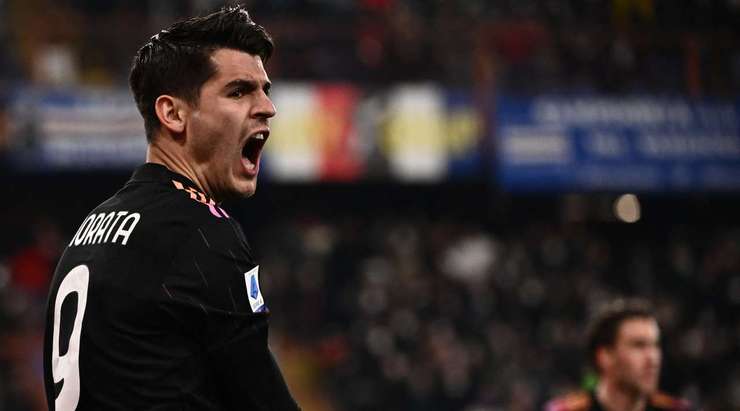 Vào! Một đường lob bóng của Manuel Locatelli mở ra cơ hội cho Alvaro Morata (Juventus) và anh dễ dàng đánh bại thủ môn bằng một có đánh đầu cận thành về phía bên trái cầu môn. Tỉ số là 1:3.