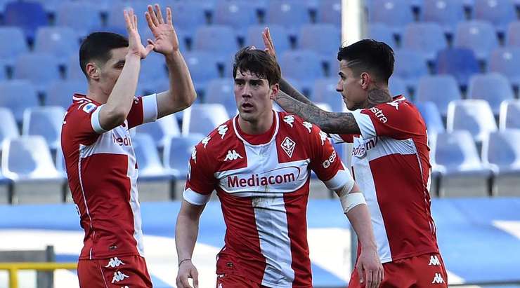 Dusan Vlahovic (Fiorentina) đón bóng bật ra trong vòng 5m50 và đánh đầu. Pha dứt điểm của anh đã đi thẳng vào ngay giữa mành lưới, và vì vậy, tỉ số đã được nâng lên 1:1.