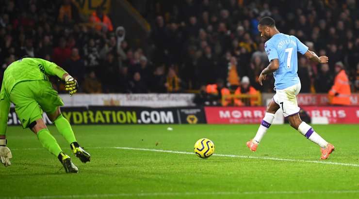 Vào! Raheem Sterling (Manchester City) sút bóng bật ra đi chìm vào chính giữa khung thành sau khi bóng đến chỗ anh ấy trong vòng cấm. Tỉ số là 0:1.