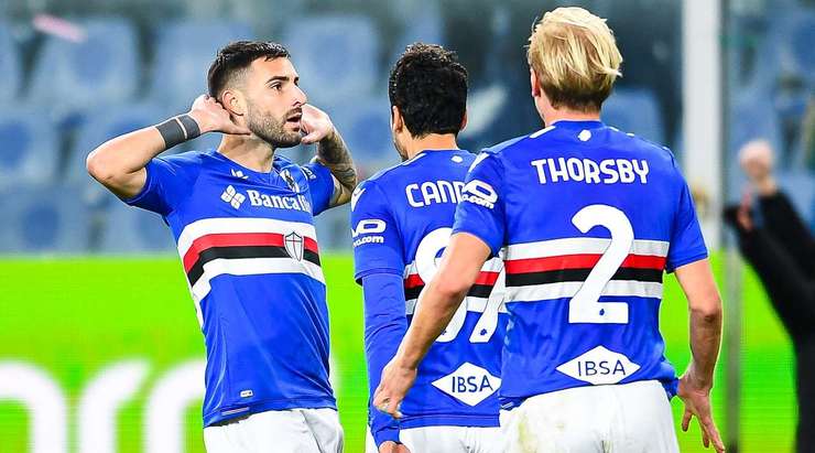 Bóng bật ra và đến chân của Nicola Murru (Sampdoria) ở ngay bên ngoài vòng cấm. Anh không hề do dự và tung một cú sút tuyệt vời vào góc phải phía dưới. Pha dứt điểm đi ra ngoài tầm với của thủ thành Lorenzo Montipo và tỉ số đã được thay đổi thành 3:1.