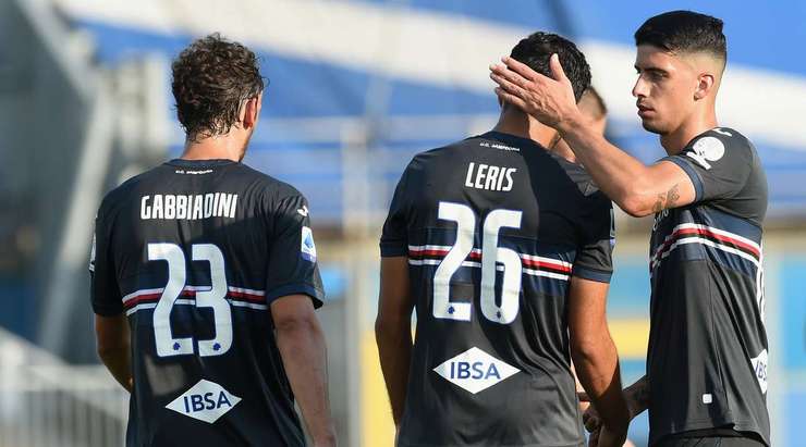 Bóng đã đi vào lưới! Mehdi Pascal Marcel Leris (Sampdoria) thử vận may của mình từ rìa vòng cấm và thần may mắn đã mỉm cười khi cú sút của anh đi trúng một cầu thủ khác và đổi hướng, khiến thủ môn Lorenzo Andrenacci không kịp trở tay. Tỉ số đã được nâng lên 0:1.
