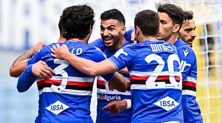 Vào rồi! Mehdi Pascal Marcel Leris (Sampdoria) bức tốc vào vòng cấm và chọn đúng điểm rơi sau đường căng ngang của Tommaso Augello trước khi dứt điểm cận thành đẹp mắt làm tung nóc lưới khung thành đối phương. Tỉ số là 1:0.