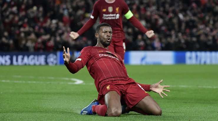 Một đường chuyền bổng hoàn hảo từ Alex Oxlade-Chamberlain tìm đến Georginio Wijnaldum (Liverpool), người đã nhảy cao nhất và đánh đầu từ cự li gần vào góc trái khung thành. Pha dứt điểm có lực và đủ chính xác để hoàn toàn loại bỏ thủ môn Jan Oblak. Tỉ số bây giờ là: 1:0.
