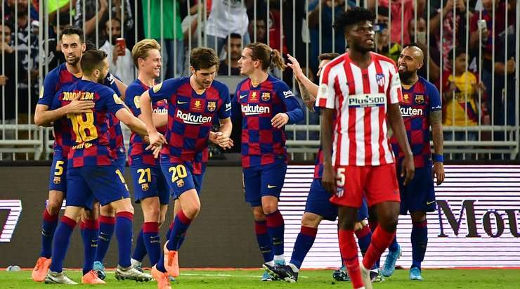 Antoine Griezmann (Barcelona) đón bóng bật ra trong vòng 5m50 và đánh đầu. Pha dứt điểm của anh đã đưa được bóng vào sát phía trong cột dọc bên trái, và vì vậy, tỉ số đã được nâng lên 2:1.