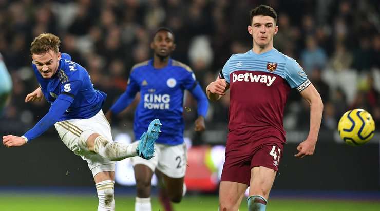 Một pha bỏ lỡ rất đáng tiếc! James Maddison (Leicester) không bị ai kèm ở một vị trí rất thuận lợi ngay gần rìa vòng cấm khi anh đón quả tạt của đồng đội, nhưng cú sút của anh lại đi chệch cột dọc bên phải trong gang tấc.