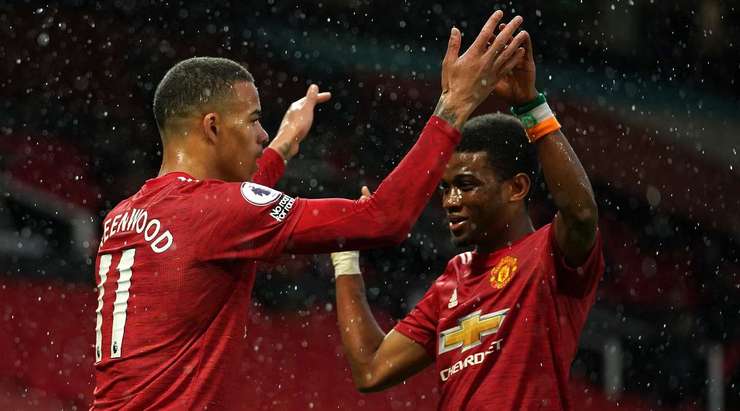 Một nỗ lực cá nhân đáng kinh ngạc của Mason Greenwood (Manchester United) kết thúc với một cú sút từ trong vòng cấm. Cầu thủ này đưa bóng đi hiểm hóc vào góc thấp bên trái và thay đổi tỉ số thành 1:1. Thủ môn Kasper Schmeichel đã không thể làm được gì.