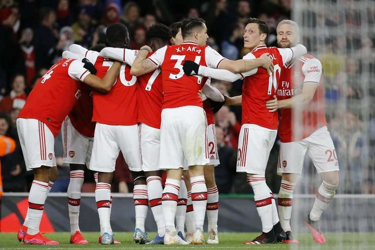Một đường chuyền bổng hoàn hảo từ Nicolas Pepe tìm đến Pierre-Emerick Aubameyang (Arsenal), người đã nhảy cao nhất và đánh đầu từ cự li gần vào góc phải khung thành. Pha dứt điểm có lực và đủ chính xác để hoàn toàn loại bỏ thủ môn Jordan Pickford. Tỉ số bây giờ là: 3:2.
