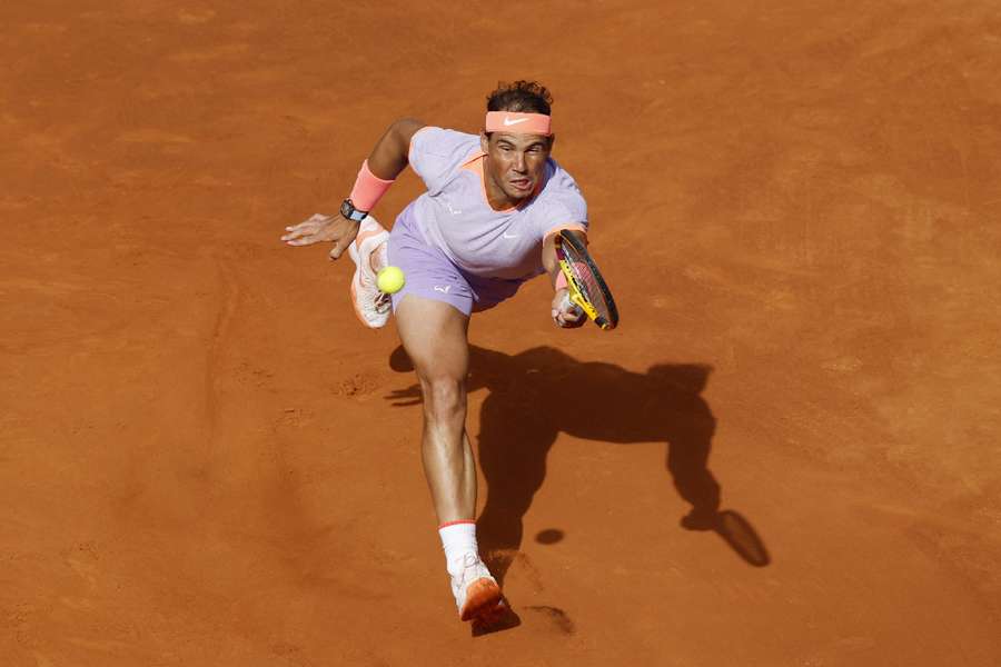 Rafael Nadal in action at the Barcelona Open