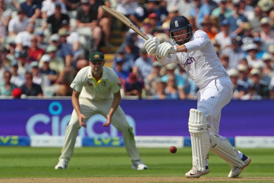 England's Jonny Bairstow made a run-a-ball 78 against Australia in the first Ashes Test at Edgbaston