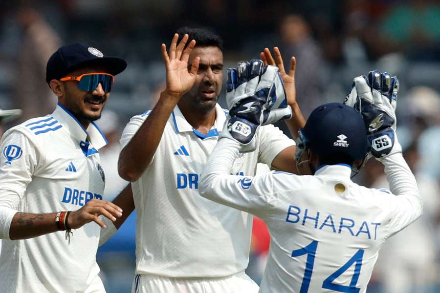 Ashwin and India celebrate