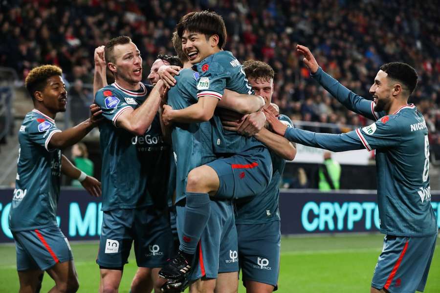 Koki Saito heeft met Sparta Rotterdam alle reden tot juichen vanwege het verloop van dit seizoen