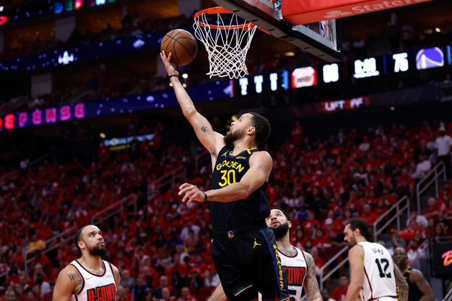 Stephen Curry face à Houston. 