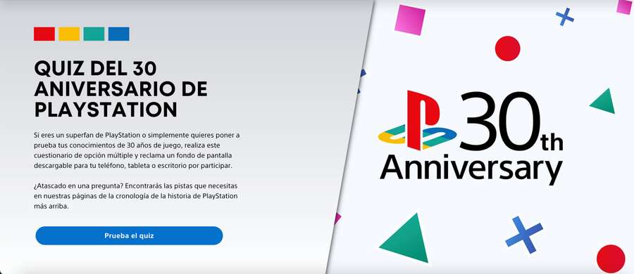 PlayStation lanza un 'quiz' por su 30 aniversario