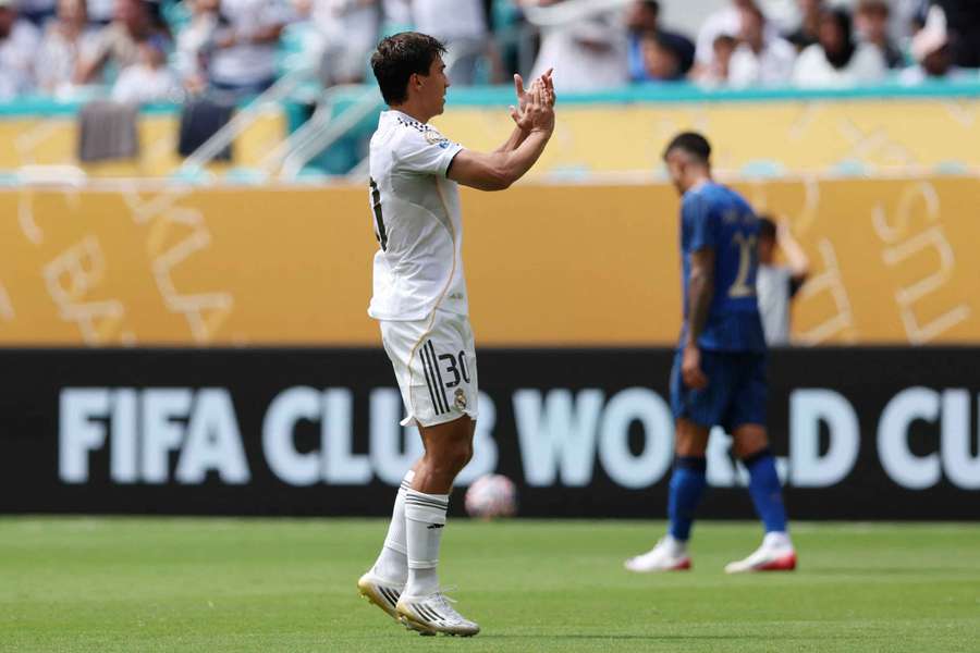 Gonzalo celebra su gol.
