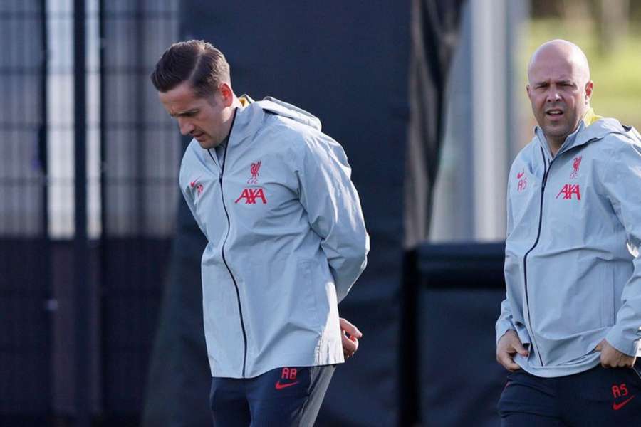 Briggs (L) and Liverpool boss Arne Slot Briggs (L) and Liverpool boss Arne Slot