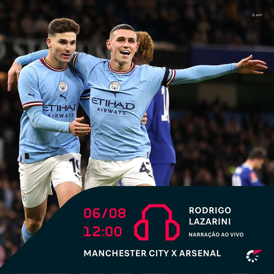 Manchester City x Arsenal: onde assistir final da Supercopa da Inglaterra  2023