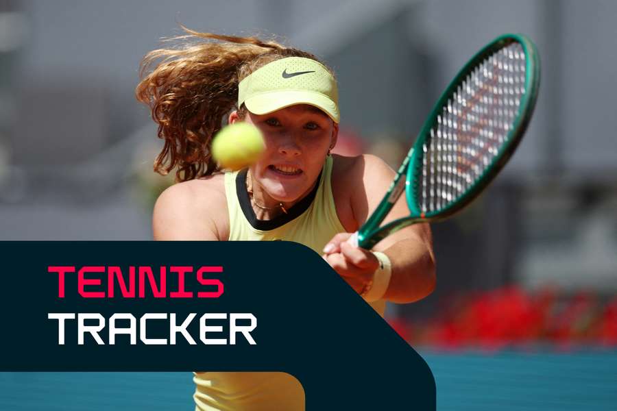 Andreeva in action against Fernandez