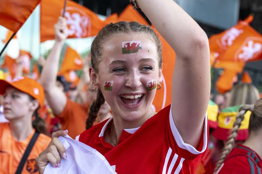 A happy Welsh fan in Luzern A happy Welsh fan in Luzern