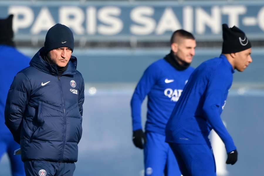 Galtier, durante un entrenamiento del PSG.