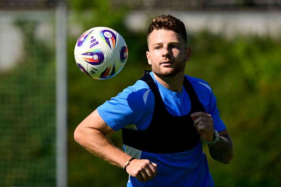 Martin Cedidla na tréninku reprezentace.