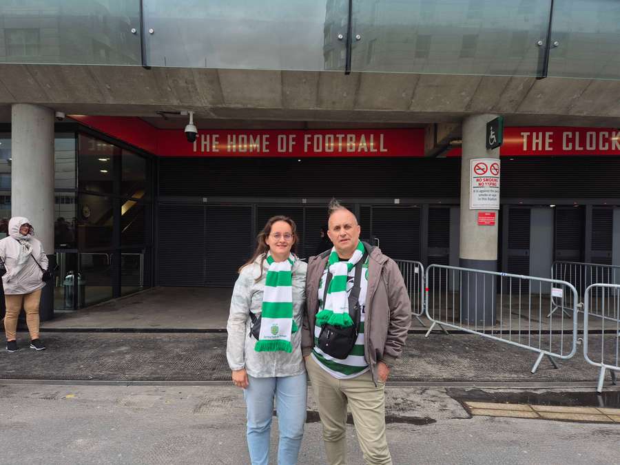 António com Joana Pereira no Emirates António com Joana Pereira no Emirates