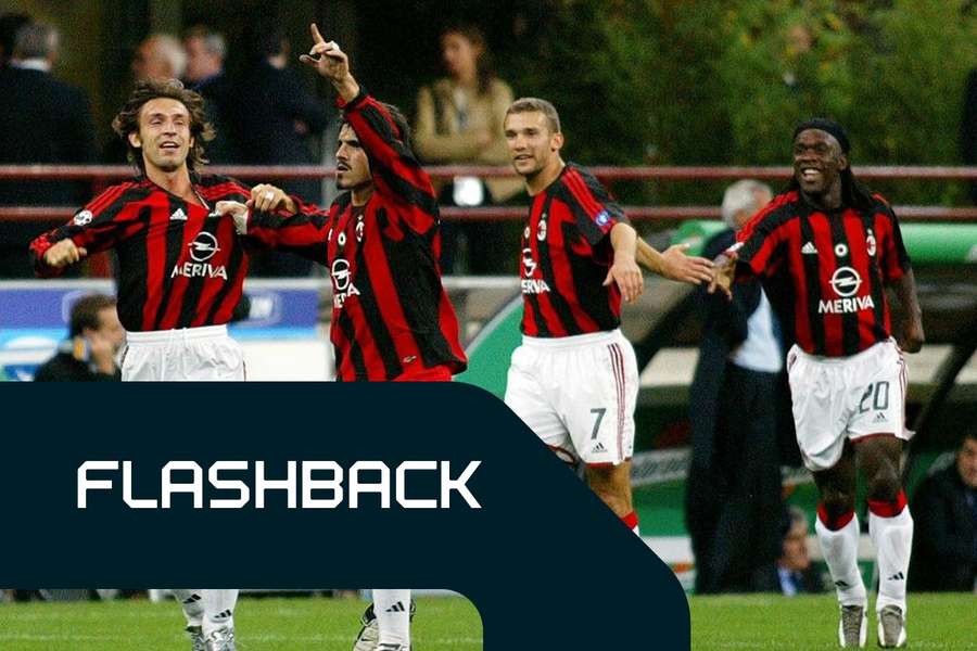Pirlo, Gattuso, Shevchenko e Seedorf in rossonero Pirlo, Gattuso, Shevchenko e Seedorf in rossonero