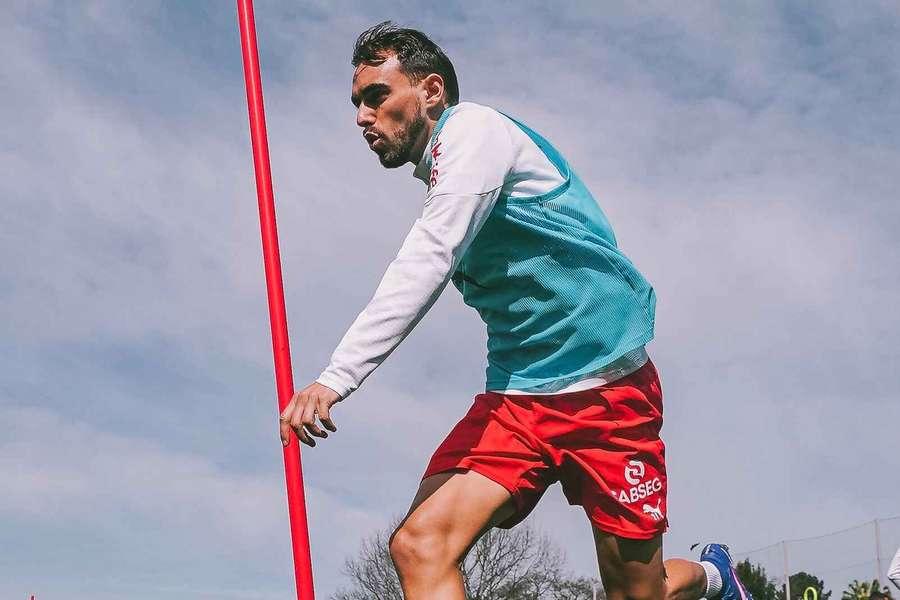 Ricardo Horta no treino do SC Braga