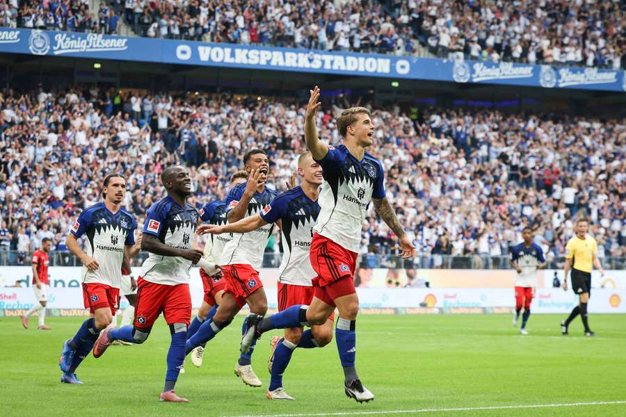 Luka Vuskovic erzielte für den HSV das erste Tor nach der Rückkehr in die Bundesliga