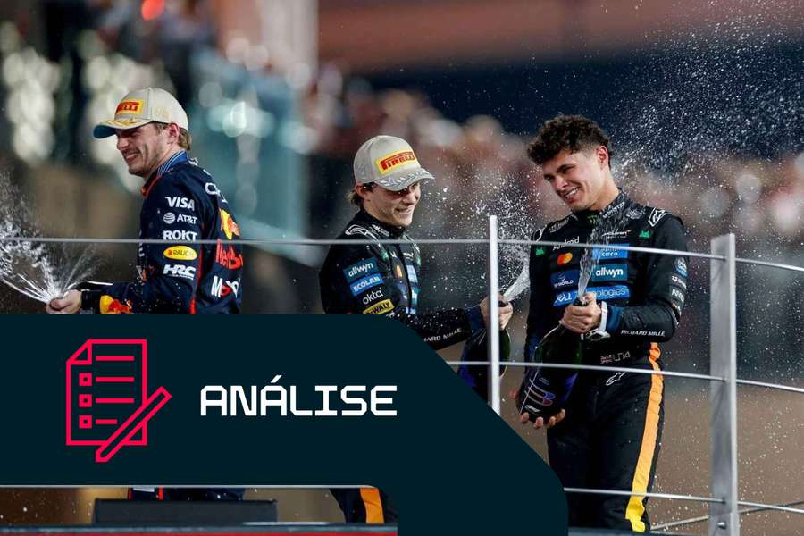 Max Verstappen, Oscar Piastri e Lando Norris Max Verstappen, Oscar Piastri e Lando Norris