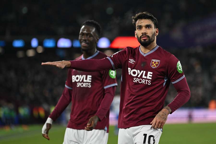 Paqueta celebrates after scoring Paqueta celebrates after scoring