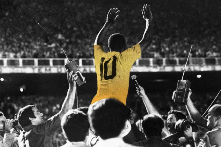 A icónica camisola 10 de Pelé