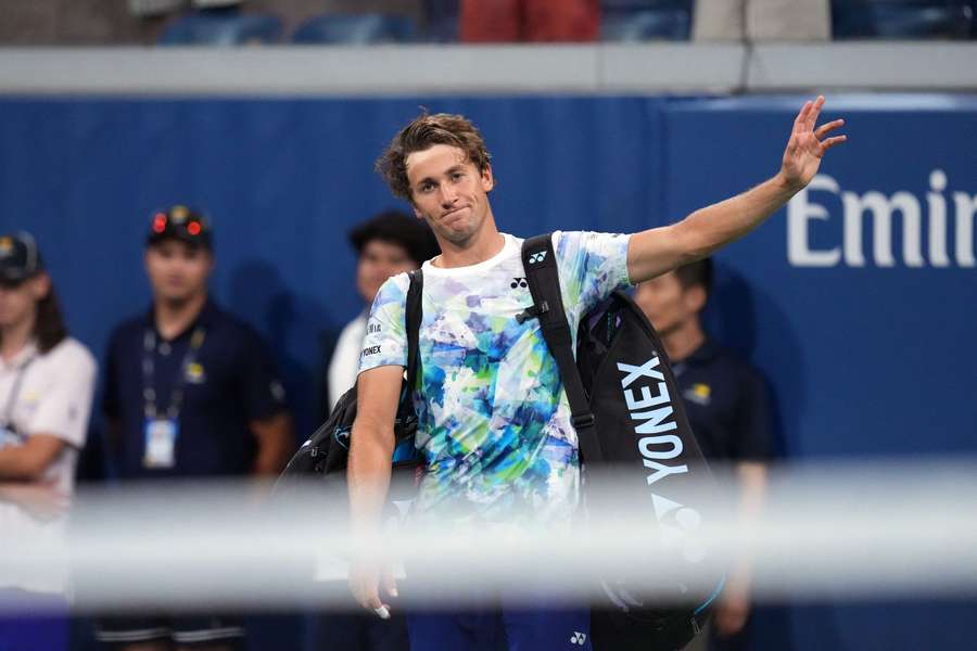 Ruud had rallied to beat Zhang in four sets at Roland Garros in June 