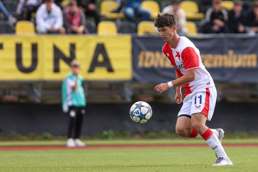 Talentovaný útočník Slavie Petr Potměšil.