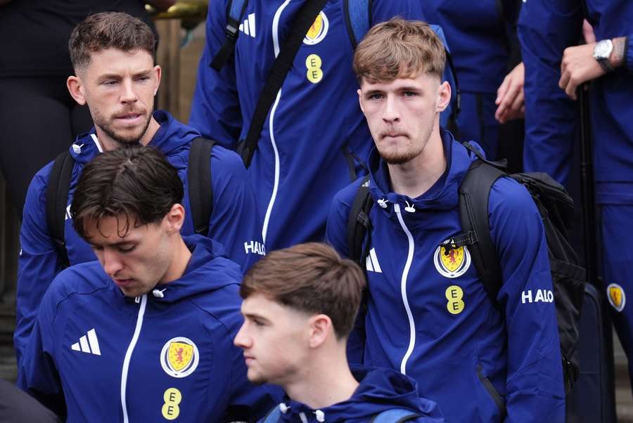 Fletcher (R) joins up with the Scotland squad Fletcher (R) joins up with the Scotland squad