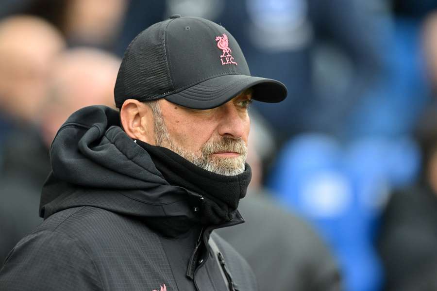 Liverpool-trainer Klopp tijdens de FA Cup-wedstrijd tegen Brighton & Hove Albion