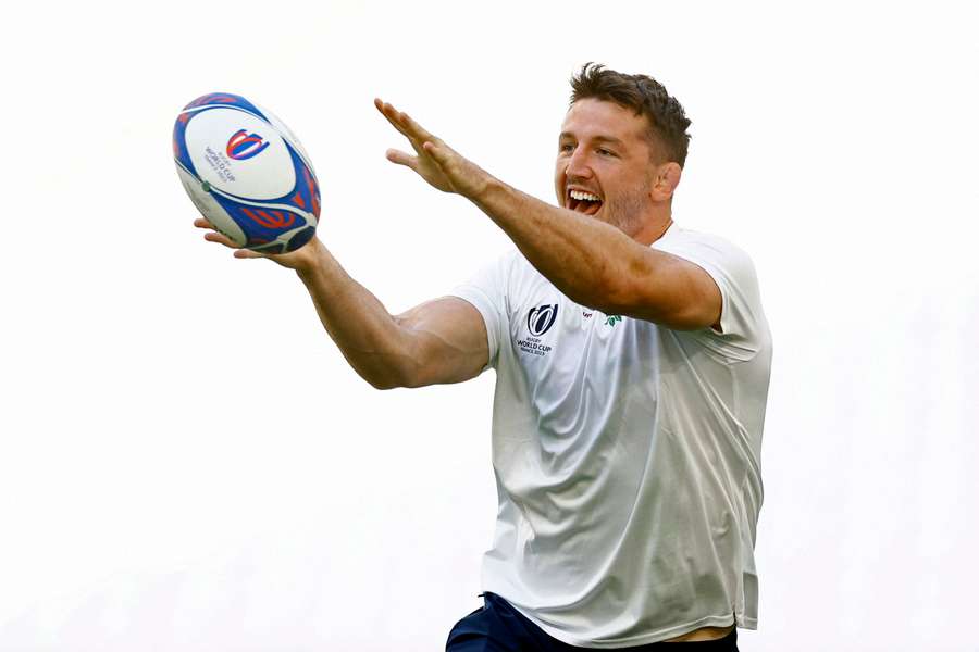 Tom Curry in training with England