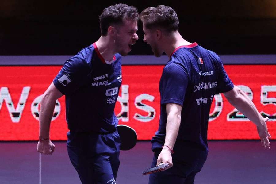 Esteban Dorr et Florian Bourrassaud célébrant leur victoire ce jeudi.