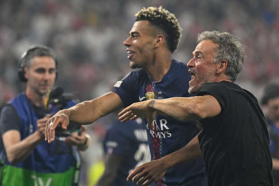 Desire Doue și Luis Enrique Desire Doue și Luis Enrique