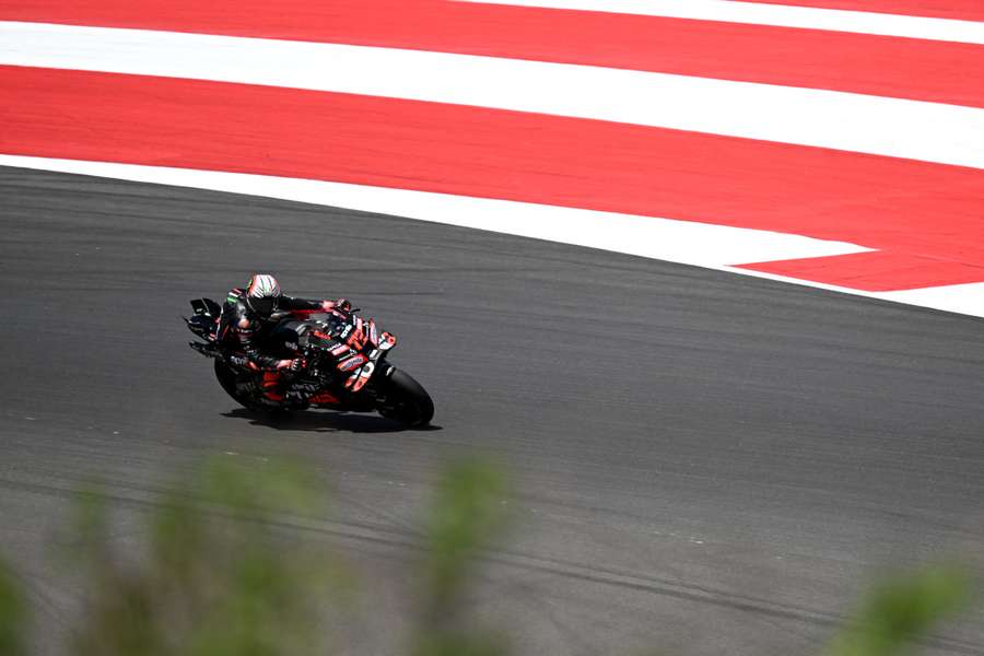 Bezzecchi rides during the qualifying session ahead of the MotoGP Indonesian Grand Prix 