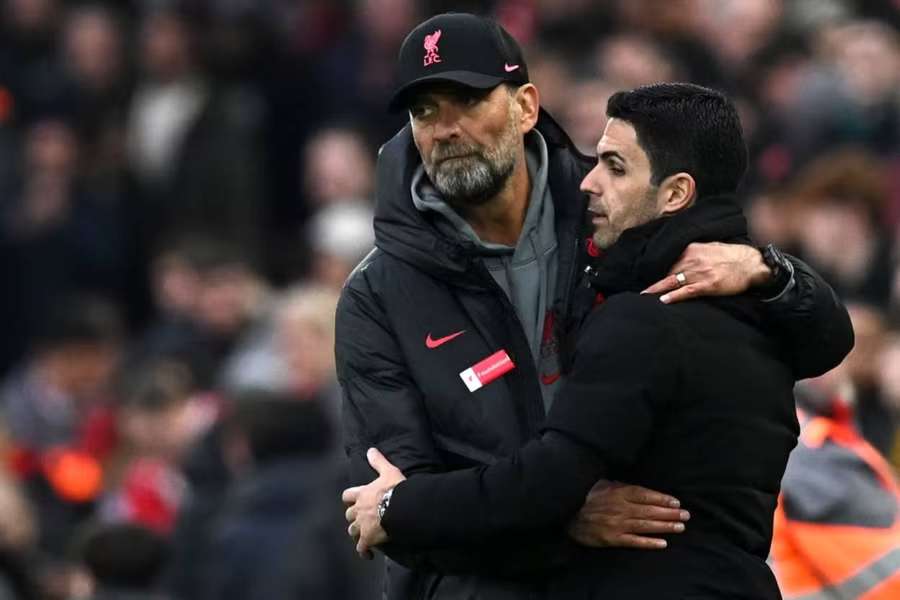 Jürgen Klopp a Mikel Arteta