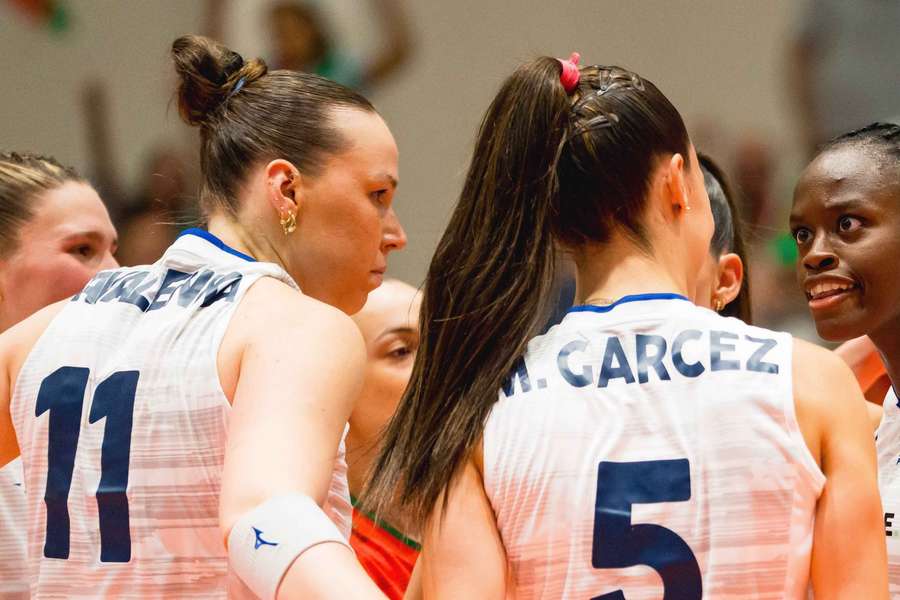 Jogadoras portuguesas em ação