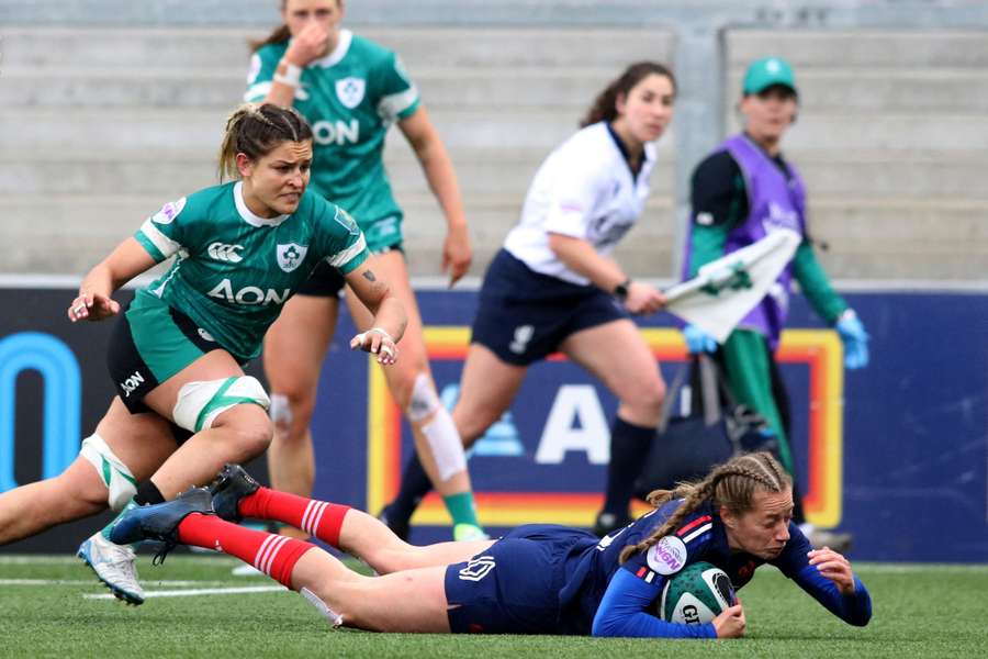 Émilie Boulard face à l'Irlande le mois dernier.